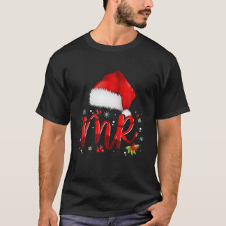 Camiseta Sr. e Sra. Claus Casais de Natal Pajama