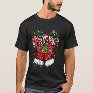 Camiseta Sr. e Sra. Claus Casais Papais noeis de Natal Luze
