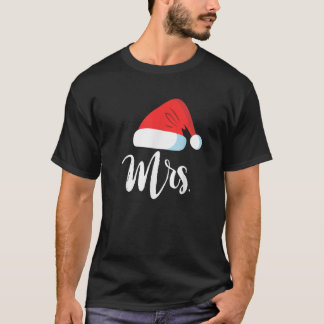 Camiseta Sr. e Sra. Clause Casais que coincidem com Papais 