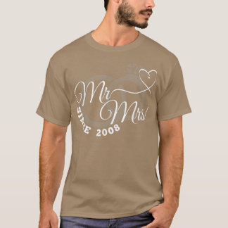Camiseta Sr. e Sra. desde 200814º aniversário de casamento