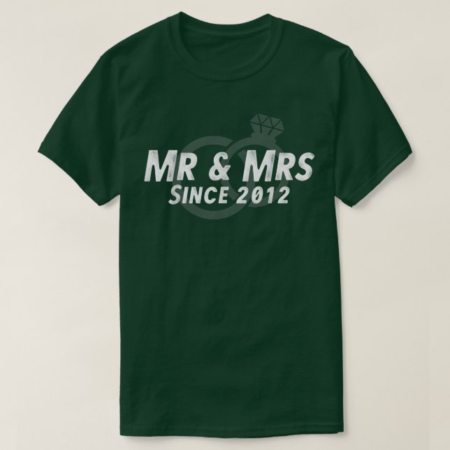 Camiseta Sr. e Sra. desde 201210º aniversário de casamento  (Frente do Design)