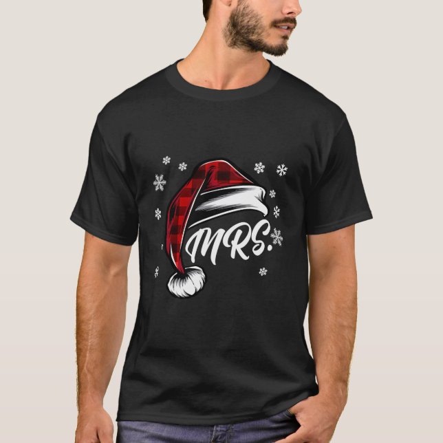 Camiseta Sr. e Sra. Papai Noel Casais de Natal Corresponden (Frente)