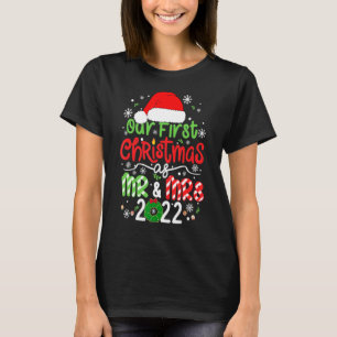 Camiseta Sr. e Sra. Papais noeis, Casal Esposa Marido Corre