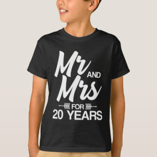 Camiseta Sr. E Sra. Por 20 Anos 20