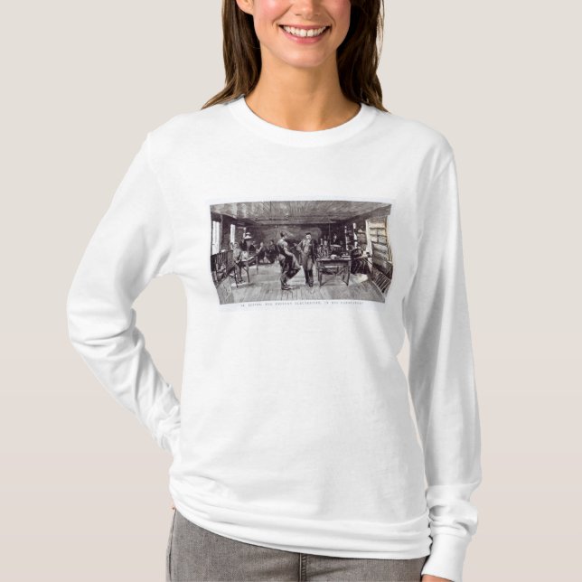 Camiseta Sr. Edison, eletricista eminente (Frente)