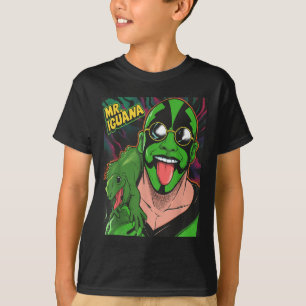 Camiseta Sr Iguana Língua Para Fora Lutador de Lagarto Engr
