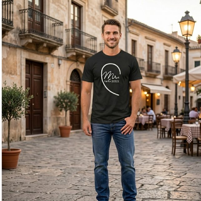 Camiseta Sr. Noivo Recém-Casado  | Casais de Lua de Mel  (Criador carregado)