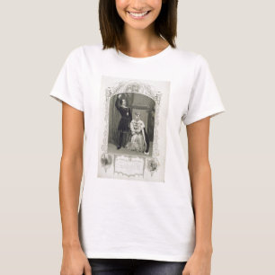 Camiseta Sr. Phelps como Hamlet e senhorita Glyn como a