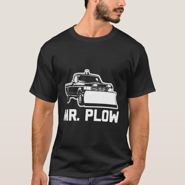Camiseta Sr. Plow T-Shirt Engraçado Dizendo Caminhão Sarcás (Frente)
