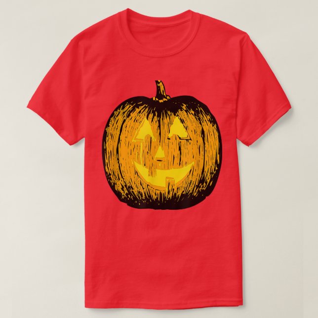 Camiseta Sr. Pumpkin Luz Jack O Lantern (Frente do Design)