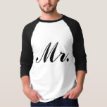 Camiseta Sr. Raglan T-shirt do Newlywed<br><div class="desc">As camisas de harmonização para o casal do newlywed são perfeitas para compartilhar de seu estado novo em sua lua de mel! Grandes presentes!</div>