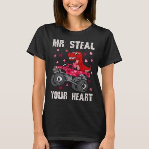 Camiseta Sr. Roube Seu Coração Caminhão Monstro Dinossauro 