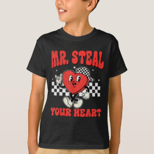 Camiseta Sr. Roube Seu Coração Para Meninos Bebês Dia dos N