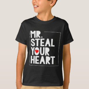 Camiseta Sr. Roube Seu Coração Para Meninos Bebês Dia dos N