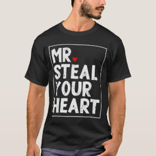 Camiseta Sr. Roube Seu Coração Para Meninos Bebês Dia dos N