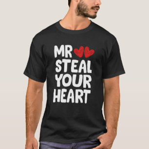 Camiseta Sr. Roube Seu Coração Para Meninos Bebês Dia dos N