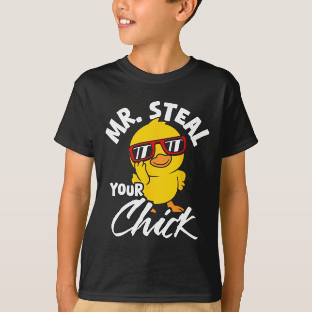 Camiseta Sr. Roube Sua Galinha Humor de Páscoa  (Frente)