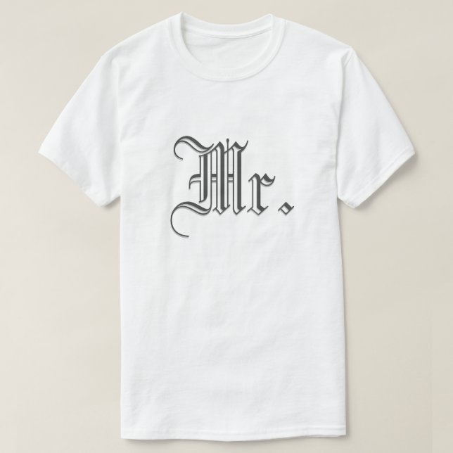 Camiseta Sr. & Sra. Blackletter (Frente do Design)