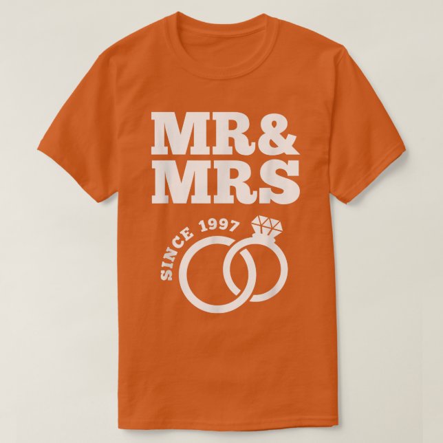 Camiseta Sr. & Sra. desde 1997 Matc do 25 (Frente do Design)