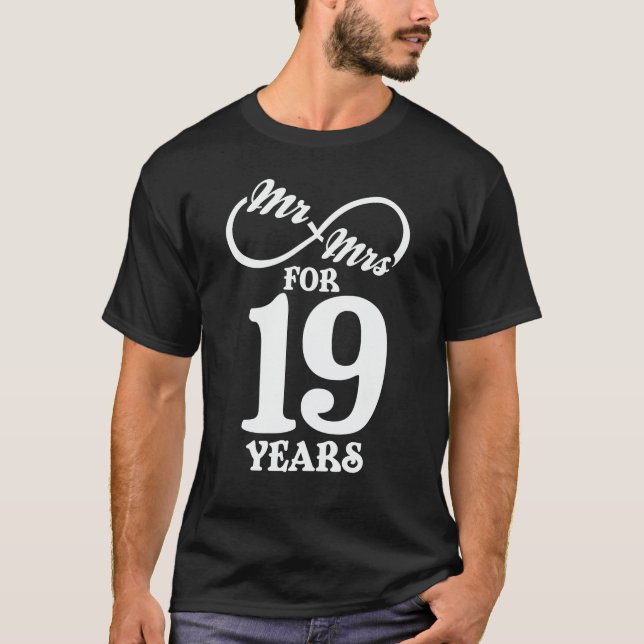 Camiseta Sr. & Sra. durante 19 anos 19 anos aniversário de  (Frente)