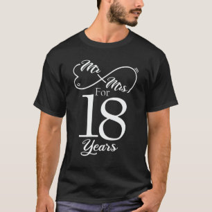 Camiseta Sr. & Sra. Por 18 Anos 1 rua De Casamento