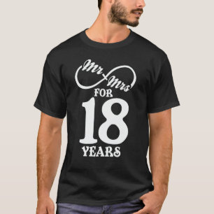 Camiseta Sr. & Sra. Por 18 Anos 1 rua De Casamento