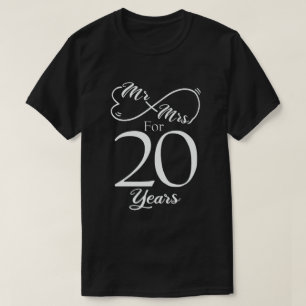 Camiseta Sr. & Sra. Por 20 Anos de 20