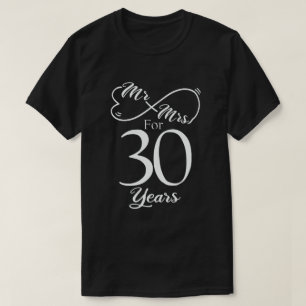 Camiseta Sr. & Sra. Por 30 Anos 30º Aniversário de Casament