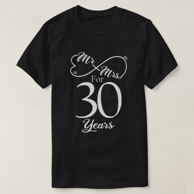Camiseta Sr. & Sra. Por 30 Anos de 30 (Frente do Design)