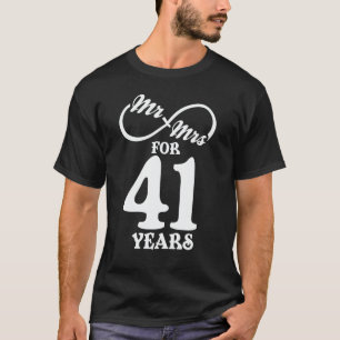 Camiseta Sr. & Sra. Por 41 Anos 1 rua De Casamento
