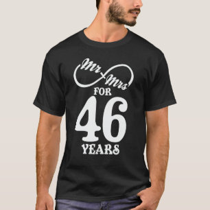 Camiseta Sr. & Sra. Por 46 Anos 1 rua De Casamento