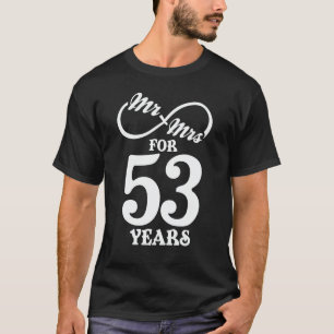 Camiseta Sr. & Sra. Por 53 Anos 1 rua De Casamento