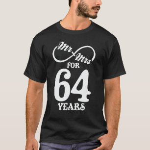 Camiseta Sr. & Sra. Por 64 Anos 1 rua De Casamento
