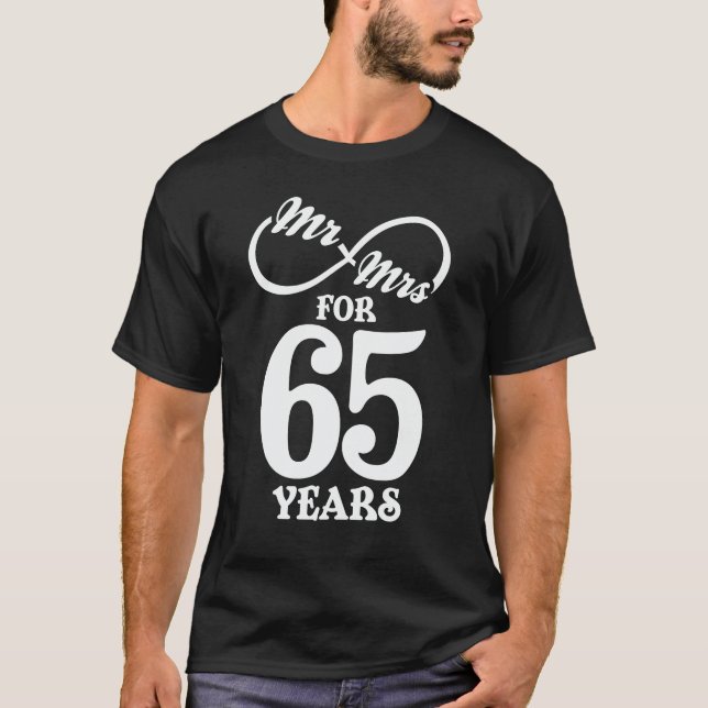 Camiseta Sr. & Sra. por 65 anos 65 anos aniversário de casa (Frente)
