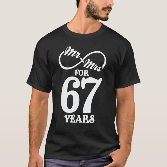 Camiseta Sr. & Sra. por 67 anos 67 anos aniversário de casa (Frente)
