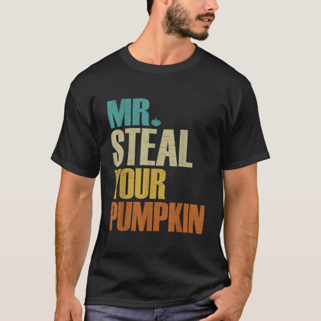 Camiseta Sr. Steal, o seu retro halloween diz engraçado (Frente)