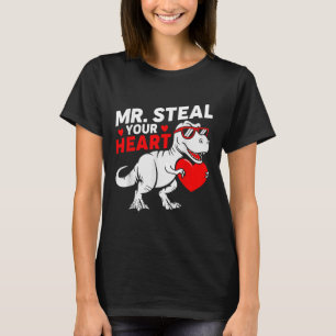 Camiseta Sr. Steal Seu Coração Valentim Boys Dinossauros