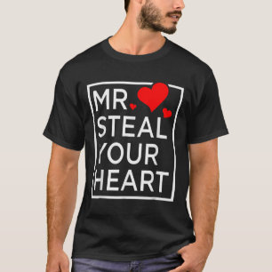 Camiseta Sr. Steal Seu Dia de os namorados De Coração Para 