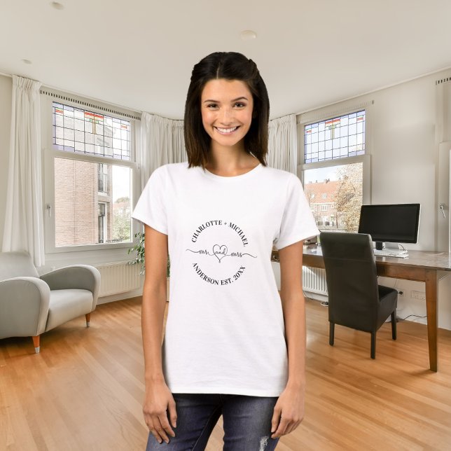 Camiseta Sr. White Black Newlyweds (Criador carregado)