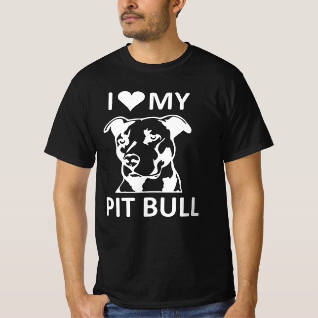 Camiseta Sr. Worldwide I Love Pitbull (Frente)