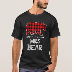 Camiseta Sra. Bear Matching Family Christmas Bear Red Xadre