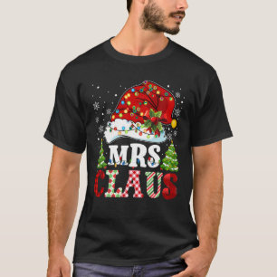 Camiseta Sra. Claus Papais noeis Luzes de Natal Casais de X