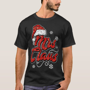 Camiseta Sra. Clause Esposa Marido Esposa Mãe Pai Natal