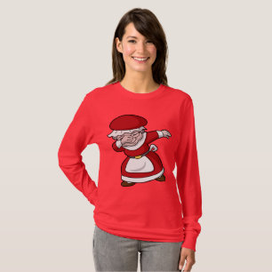 Camiseta Sra. de toque ligeiro Claus Natal Solha