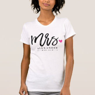 Camiseta Sra. Est. Seu Ano De Casamento