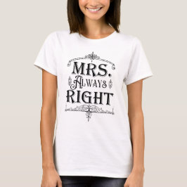 Camiseta SRA. SEMPRE CERTA Ornamental Clássico Deco Vintage