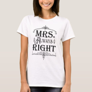 Camiseta SRA. SEMPRE CERTA Ornamental Clássico Deco Vintage