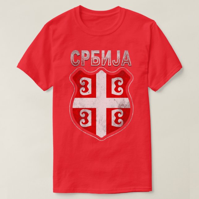 Camiseta Srbija Sérvia - Cruz Sérvia (Frente do Design)