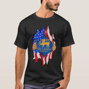 Camiseta Sri Lanka Críquete Bandeira EUA Perfeito Para Fãs
