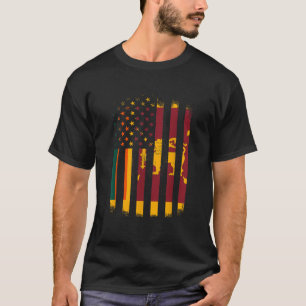 Camiseta Sri Lanka e América Bandeira do Sri Lanka